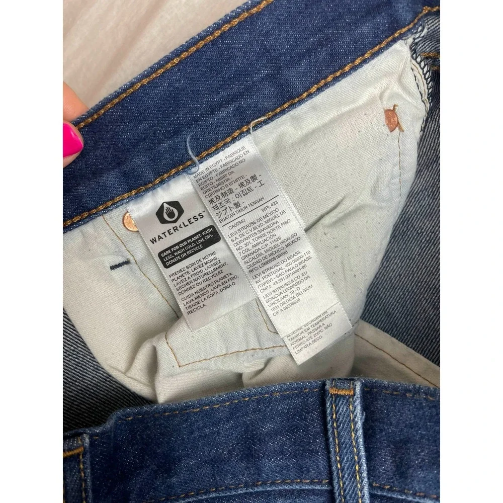 Levi's 501 Original Fit Jeans Mens 40x30 Dark Wash Blue Button Fly Denim Classic